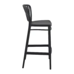 Portofino Bar Stool 75 Black Side