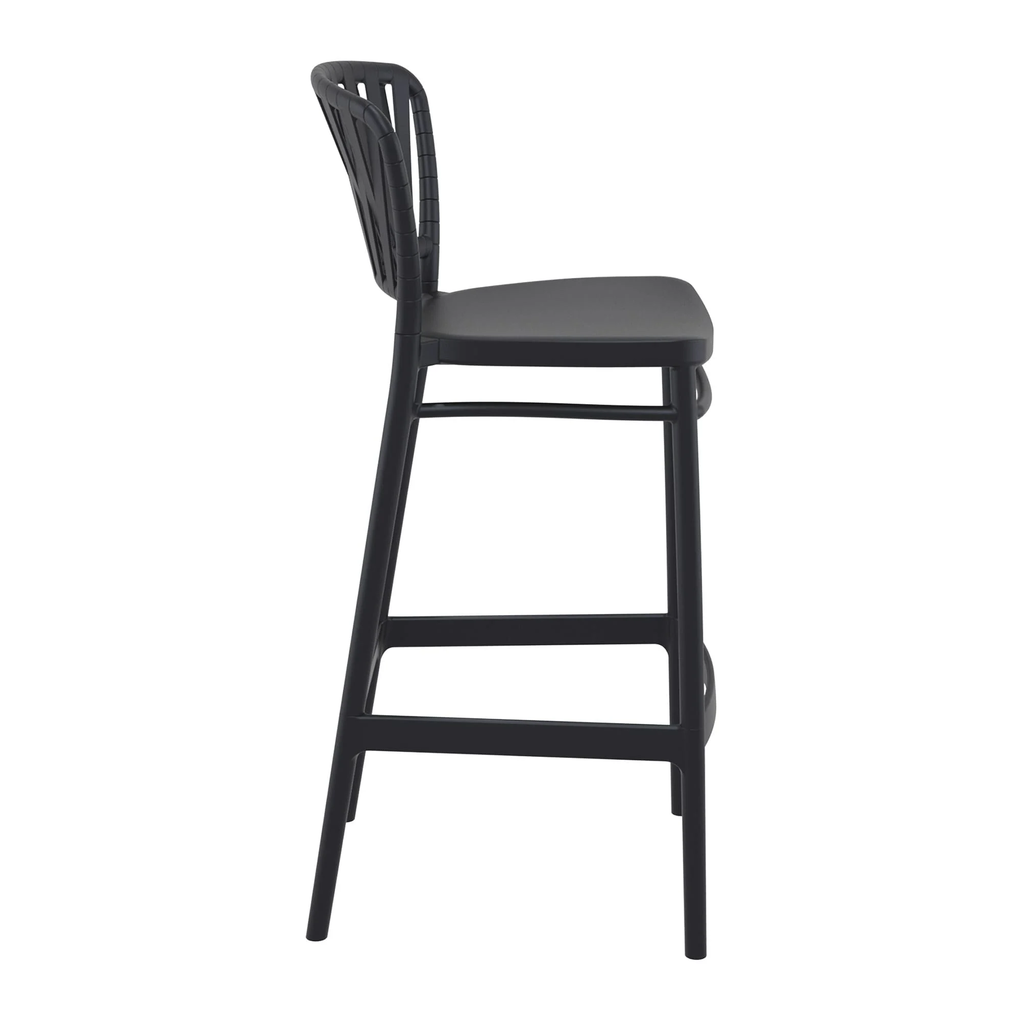 Portofino Bar Stool 75 Black Side