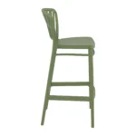 Portofino Bar Stool 75 Olive Green Side