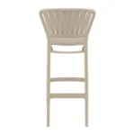 Portofino Bar Stool 75 Taupe Back