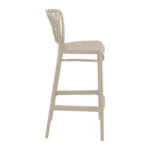 Portofino Bar Stool 75 Taupe Side