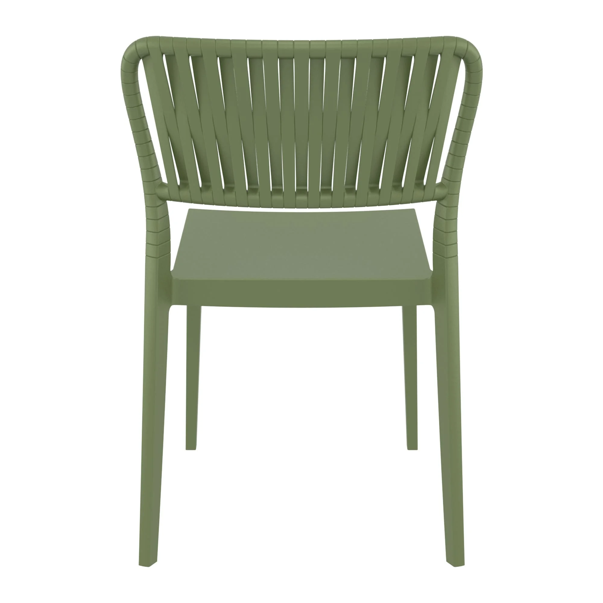 Portofino Side Chair Olive Green Back