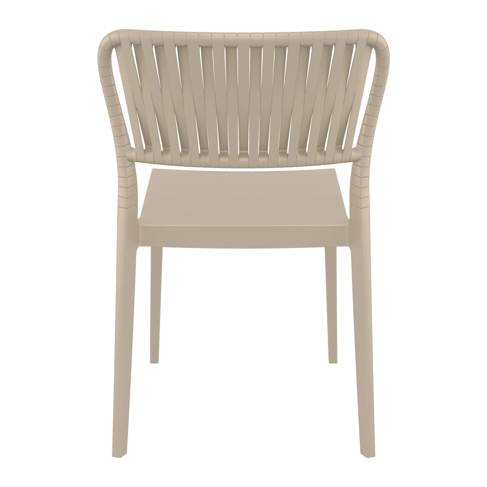 Portofino Side Chair Taupe Back