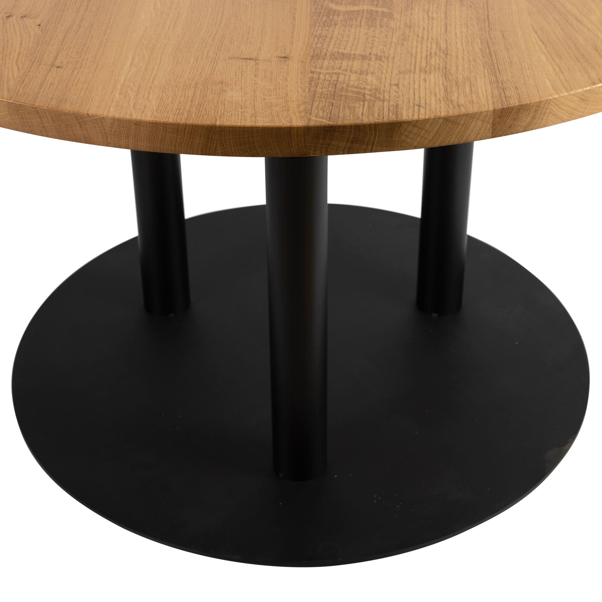 Solid Character Oak Dining Height Table Round Boston Extra Large Round Base Detail