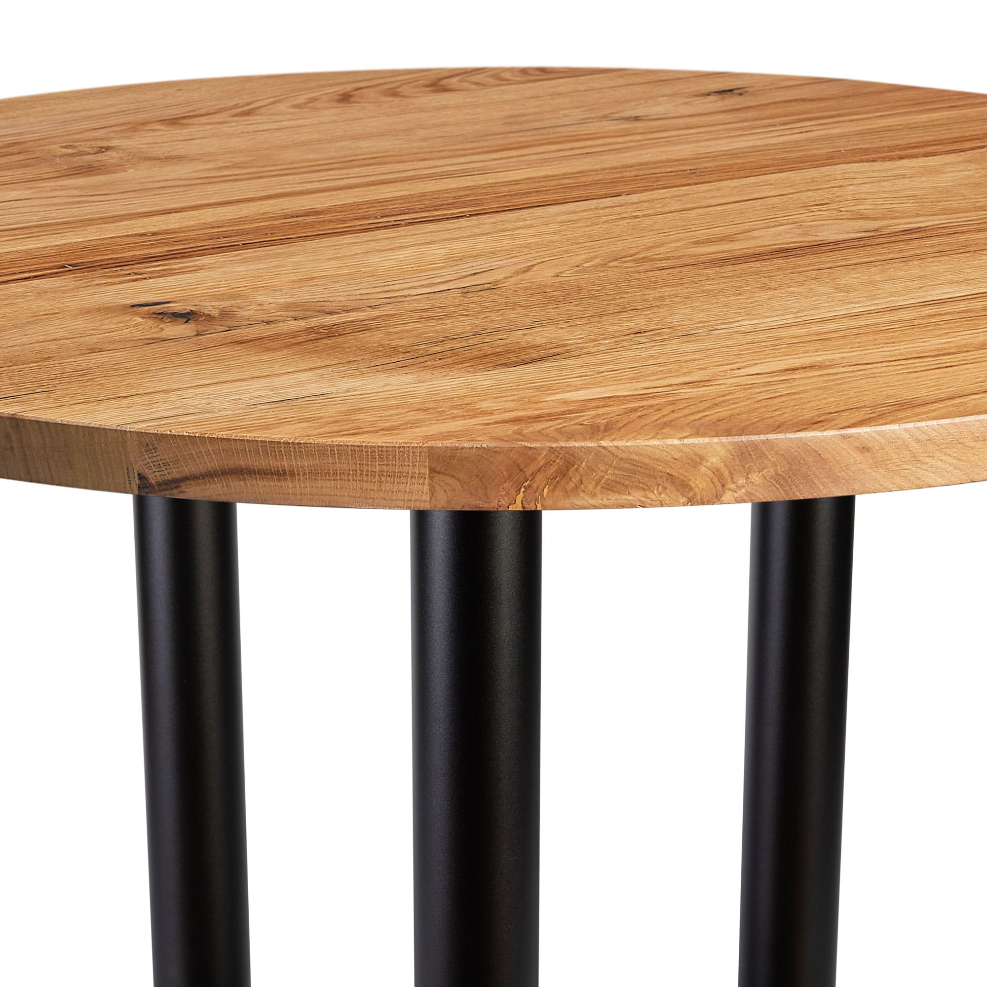 Solid Character Oak Dining Height Table Round Boston Extra Large Round Base Detail