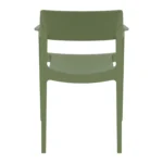 Tulum Armchair Olive Green Back