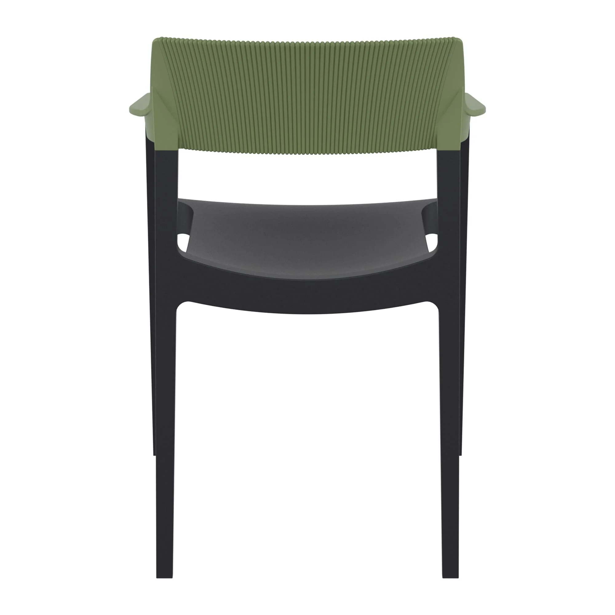 Tulum Armchair Olive Green Black Back