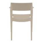 Tulum Armchair Taupe Back