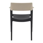 Tulum Armchair Taupe Black Back