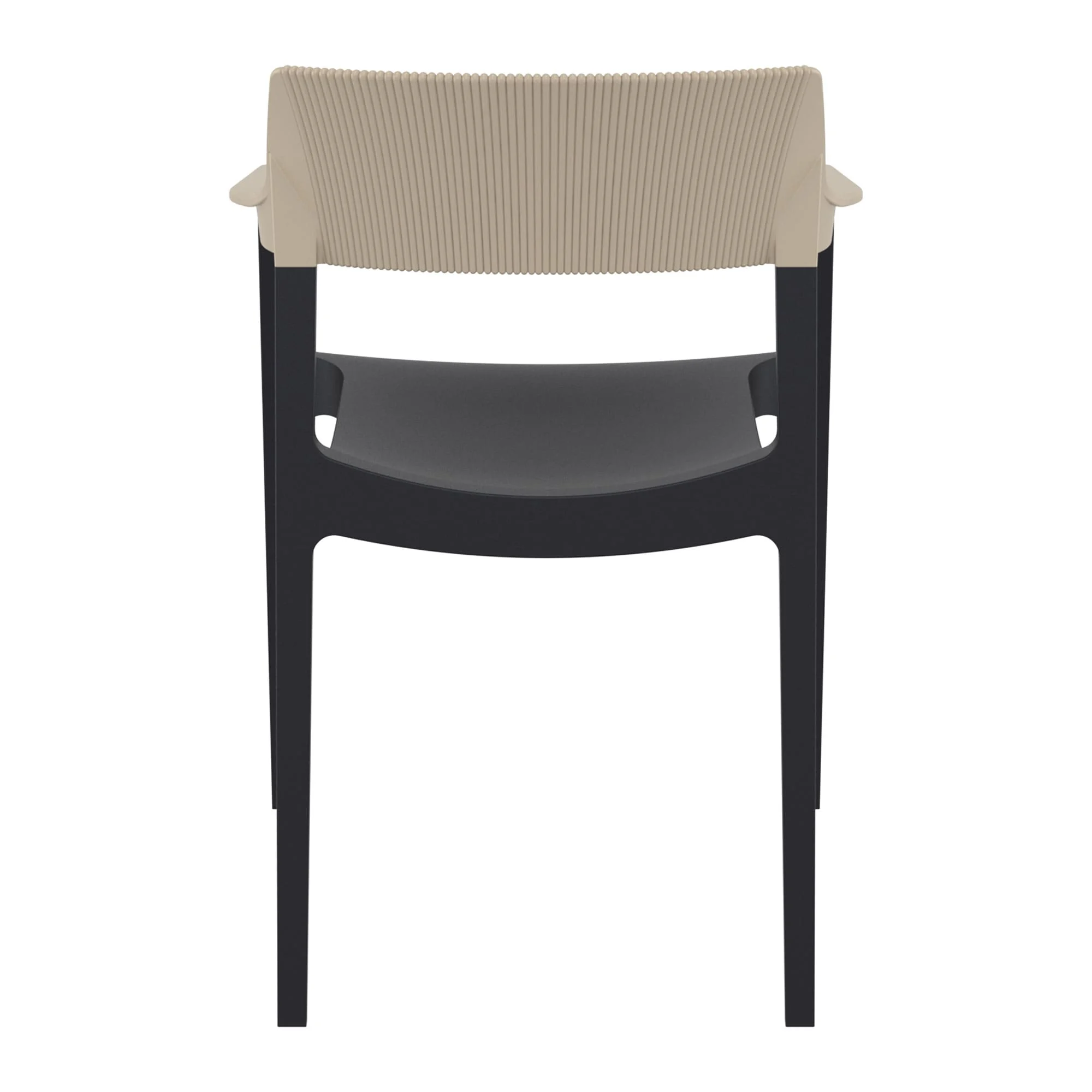 Tulum Armchair Taupe Black Back