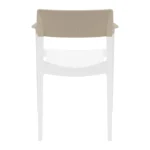Tulum Armchair Taupe White Back