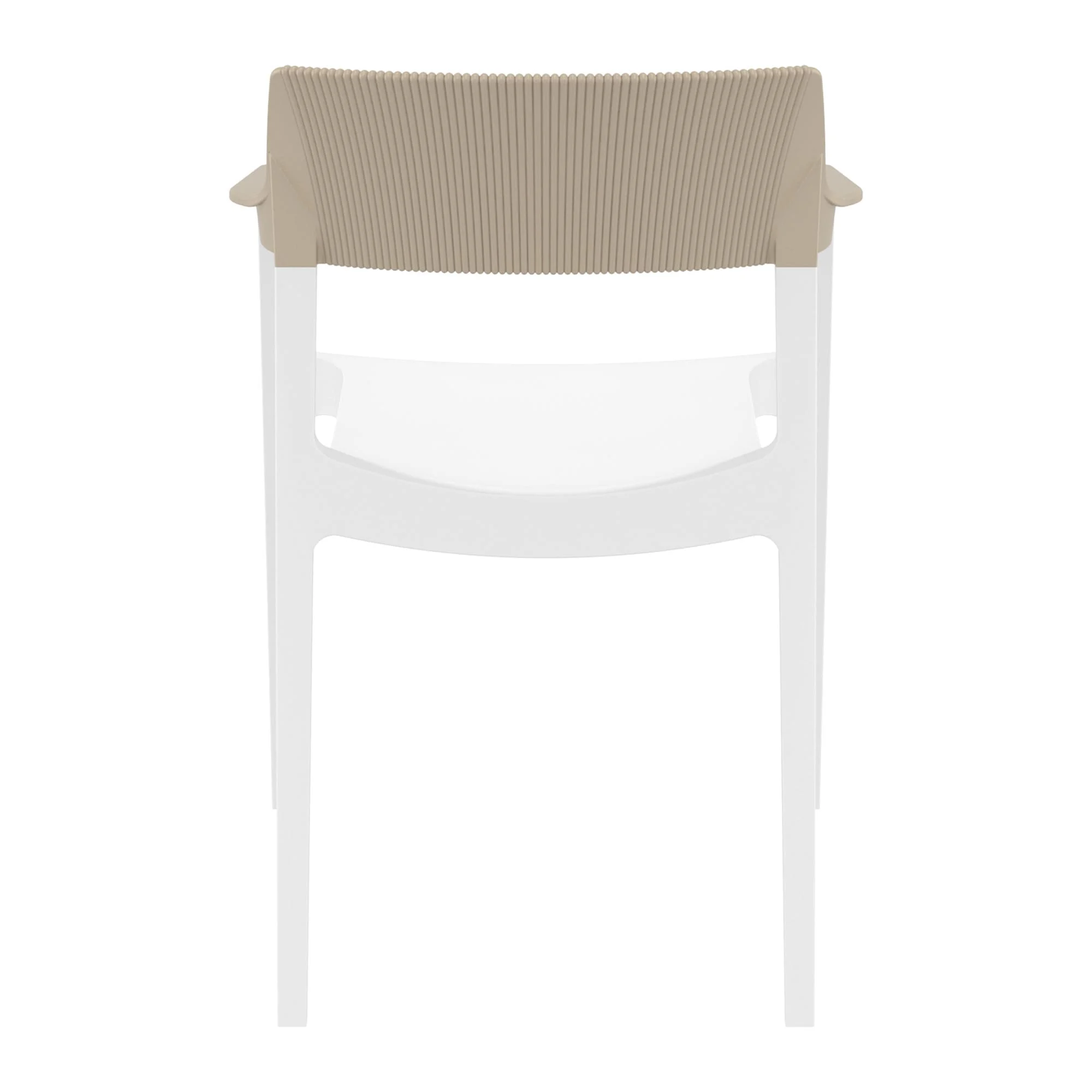 Tulum Armchair Taupe White Back
