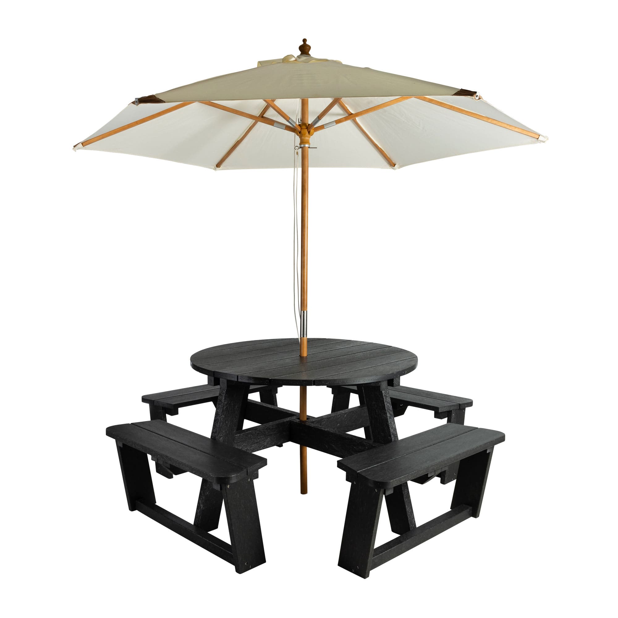 EKO Round Picnic Table 8 Seater Detail Image