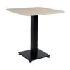 Extrema Premium Dining Height Table Square Beige Travertine Anzio Small Square Base