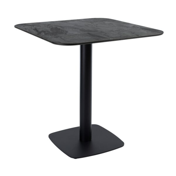Extrema Premium Dining Height Table Square Black Moon Boston Sleek Small Square Radius Edges Base