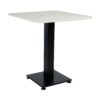 Extrema Premium Dining Height Table Square White Marble Anzio Small Square Base