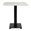Extrema Premium Dining Height Table Square White Marble Anzio Small Square Base Side