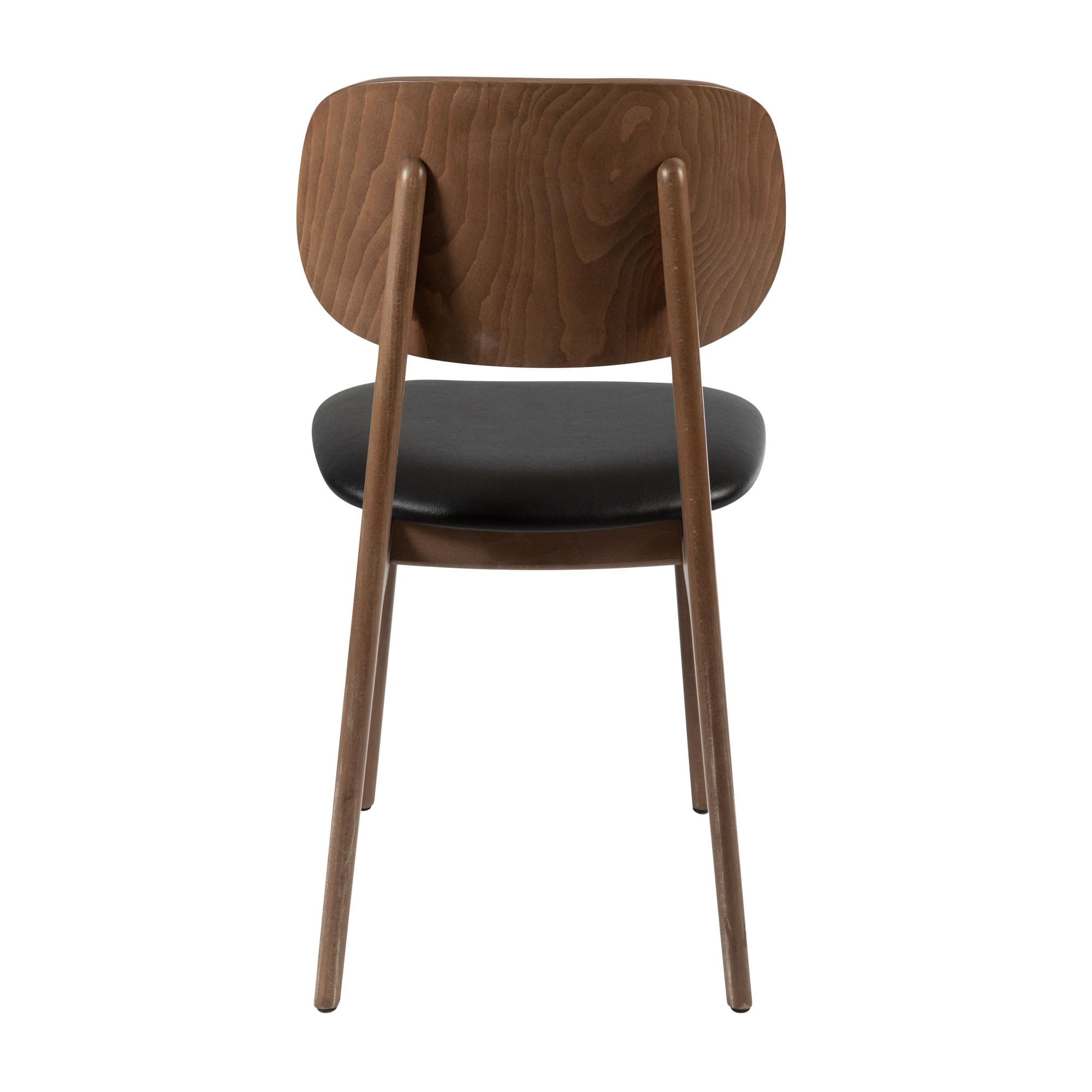 Relish Side Chair Walnut Black Seat Pad Back