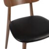Relish Side Chair Walnut Black Seat Pad Detail