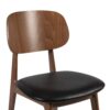 Relish Side Chair Walnut Black Seat Pad Detail