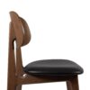 Relish Side Chair Walnut Black Seat Pad Detail