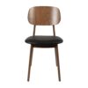 Relish Side Chair Walnut Black Seat Pad Front